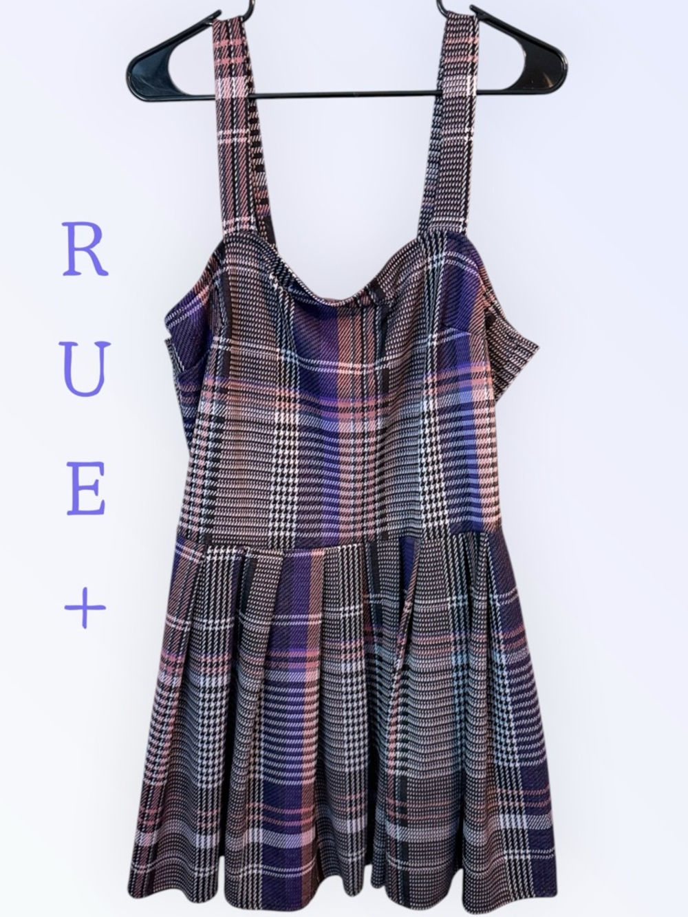🌺RUE+ Purple Plaid Mini Dress